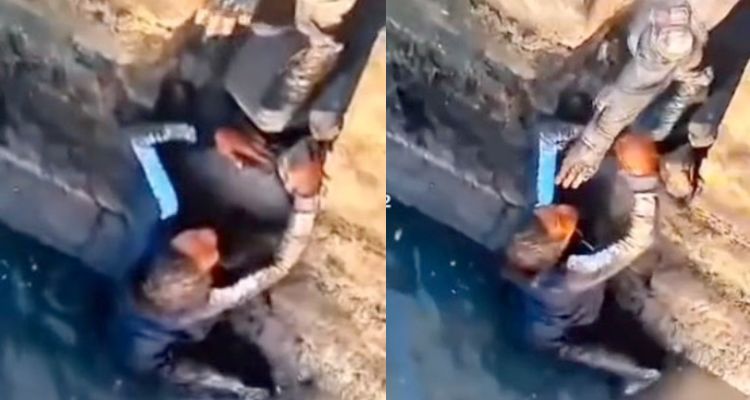 Policial trata com ‘carinho’ assaltante que estava se afogand0; veja vídeo