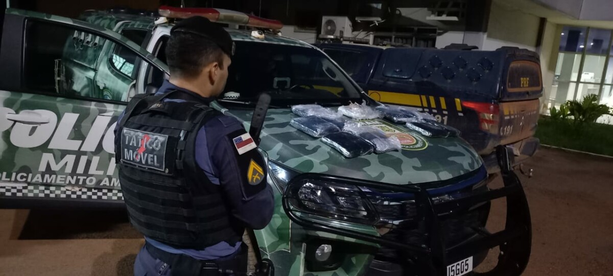 Mulher é presa quando transportava 10 kg de droga em táxi no Amazonas