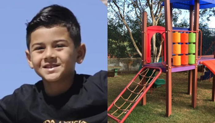 Tragédia: menino de 7 anos cai de escorregador e m0rre no parquinho da escola
