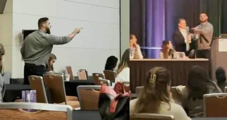 Homem agride médico em palestra nos EUA e o acusa de assédio sexual: ‘No Brasil, te matava’; veja vídeo