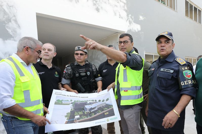 Governador Wilson Lima vistoria fase final da obra do novo batalhão da Rocam