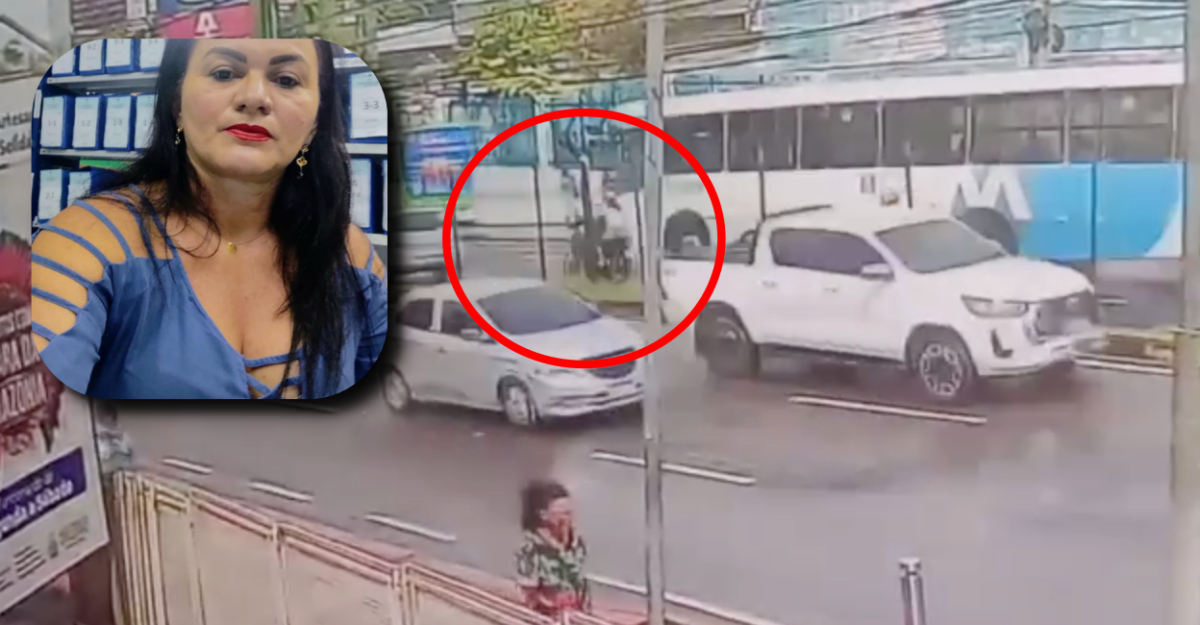 URGENTE: veja o momento que mulher cai de moto de app e m0rre esmag4da por ônibus na Djalma Batista