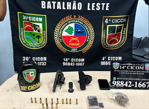 Homem troca tiros com a polícia, mas termina preso no Jorge Teixeira