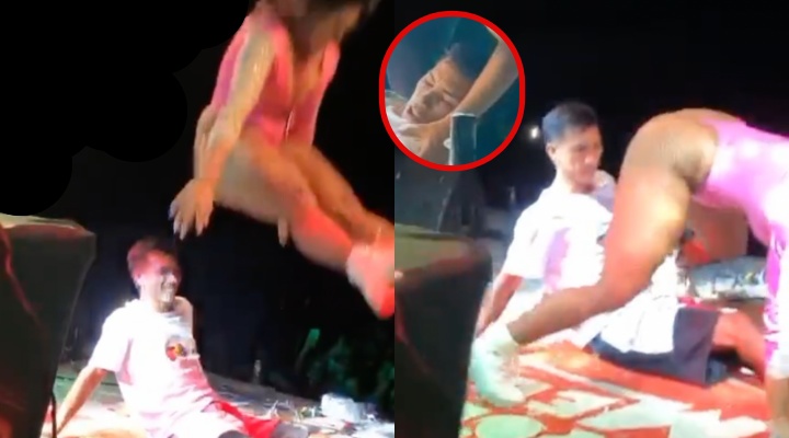 Bela boazuda se empolga e acaba quebrando braço de jovem durante ‘surra de bunda’; veja vídeo