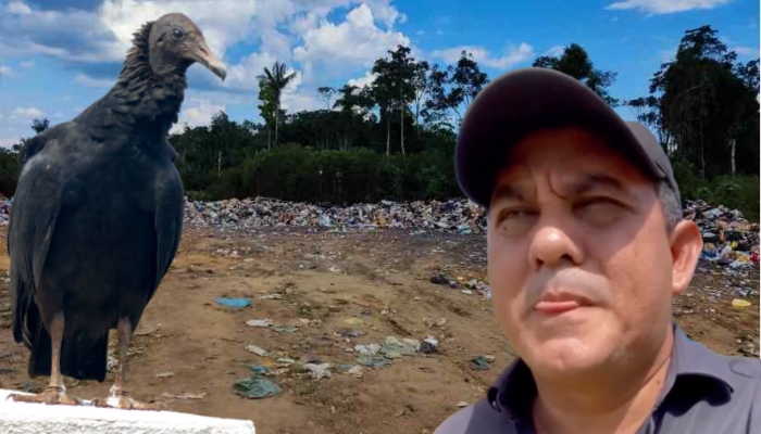 ‘No meio do Pitiú’: Prefeito Zeca Cruz é denunciado a PF por manter lixão a céu aberto em Boca do Acre