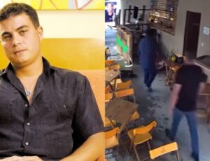 Ex-BBB Dhomini tem 'dia de fúria' e esp4nca dono de bar; veja vídeo
