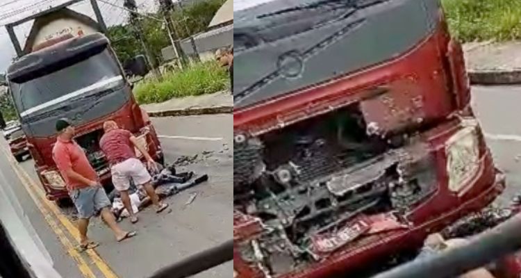 Dois homens ficam feridos em grave acidente no Distrito Industrial; veja vídeo