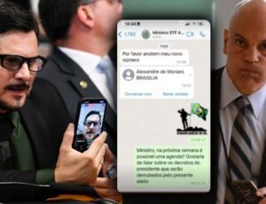 Celular apreendido com Marcos Do Val tem supostas conversas trocadas com Alexandre Moraes; veja prints