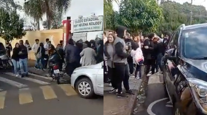 URGENTE: vídeo mostra correria e desespero de pais após adolescente de 16 anos ser ass4ssinada em escola no Paraná; veja vídeo