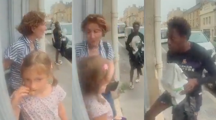 Vídeo chocante mostra momento que bandido tenta sequestrar criança e ainda esp4nca idosa; veja vídeo