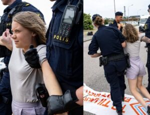 Greta Thunberg é presa na Suécia após fazer bloqueio de navio petroleiros
