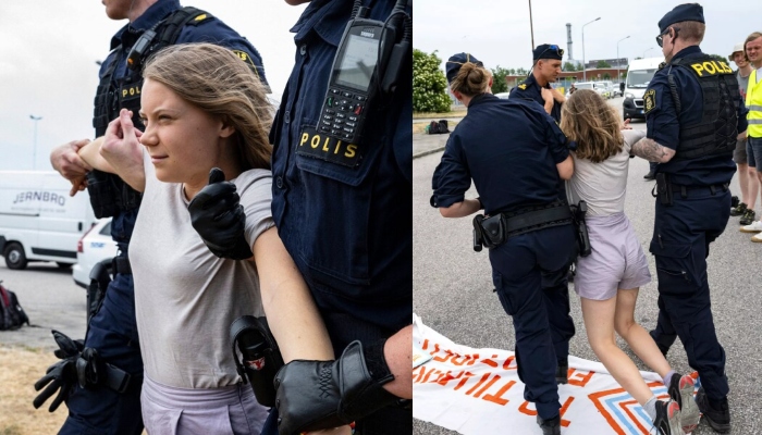 Greta Thunberg é presa na Suécia após promover bloqueio de navios petroleiros