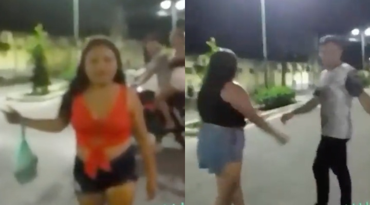 Rolê aleatório: esposa se ‘diverte’ filmando as duas amantes do seu marido brig4rem por ele; veja vídeo