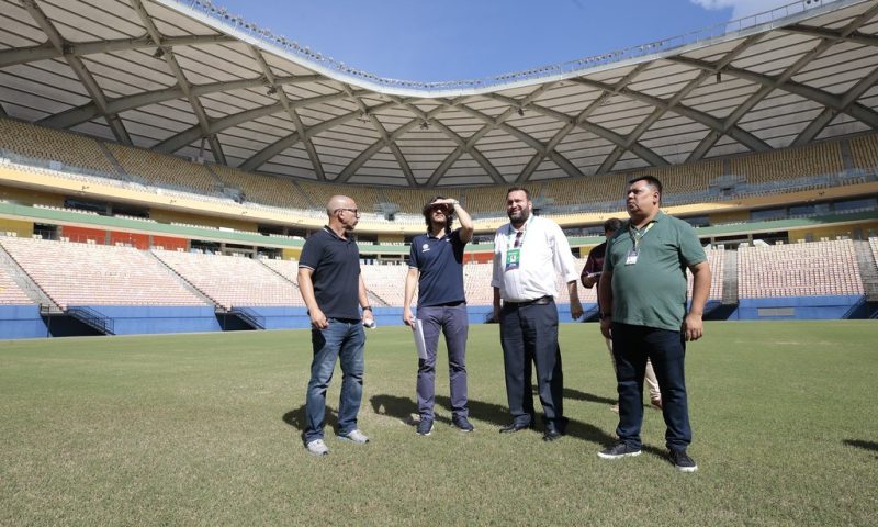 Amazonas recebe comitiva da Conmebol para avaliação técnica da Arena da Amazônia