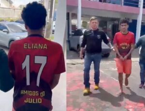 Pistoleiro do Adrianópolis, vulgo 'Beijinho' dá adeus à liberdade antes de ir pro Xilindró; veja vídeo