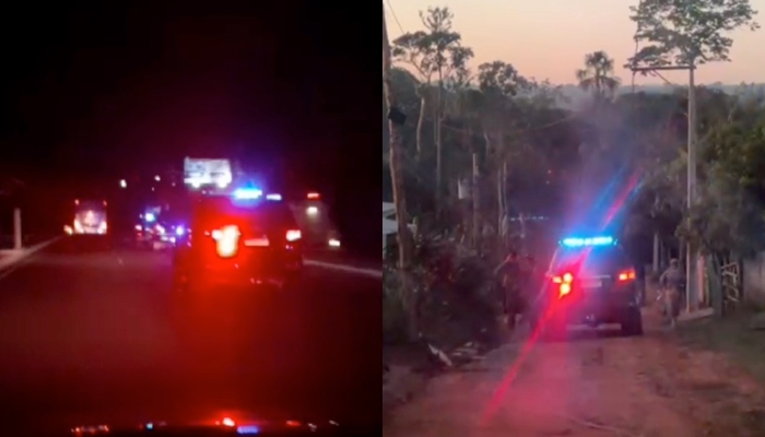URGENTE: viaturas da Polícia Federal nas ruas de Manaus em direção ao Tarumã; veja vídeo