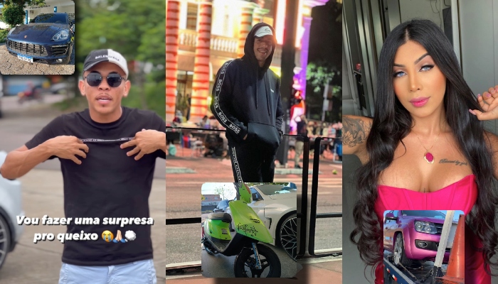 ‘Garagem de luxo’: Lucas Picolé, Mano Queixo e Isabelly Aurora tiveram carrões milionários apreendidos pela Polícia Civil; veja vídeo