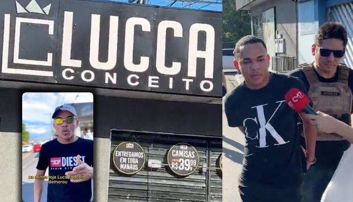 Após prender Lucas Picolé, Policia Civil faz busca e apreensão em loja de roupas do influencer; veja vídeo