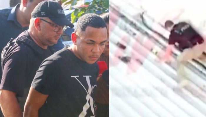 Lucas Picolé joga celular e chave da BMW pela janela e Policial escala telhado; veja vídeo