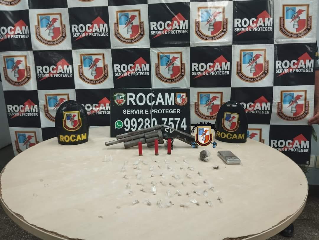 Ação da ROCAM resulta na retirada de arma de fogo e drogas das ruas do bairro Mauazinho