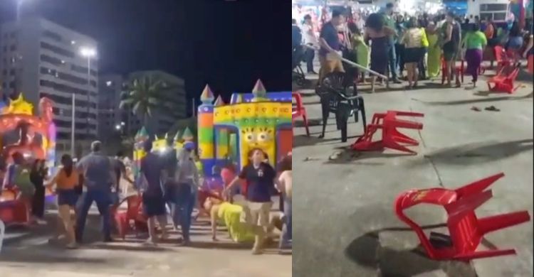 Arraial do CSU no Parque Dez termina em pancad4ria; veja vídeo