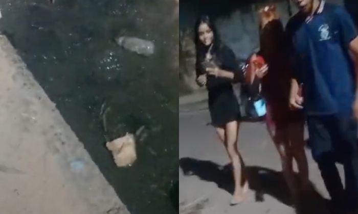 Novinha blindada surta após ser chamada de “galinha” e afog4 rival no esgoto, em Iranduba; veja vídeo