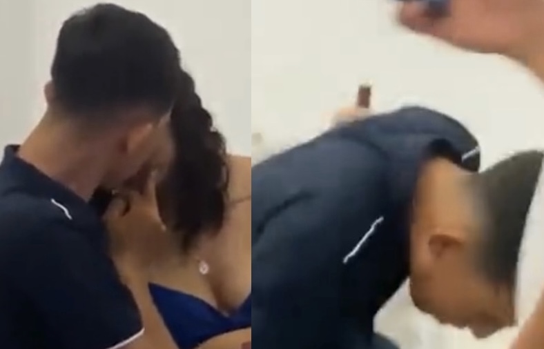 ‘Beijo inesquecível’: jovem fica nervoso ao pedir linda moça em namoro e o pior acontece; veja