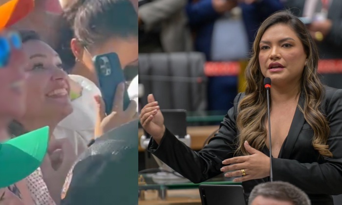 Joana Darc falta sessão mais importante da Aleam para virar meme em cruzeiro do Safadão; veja vídeo