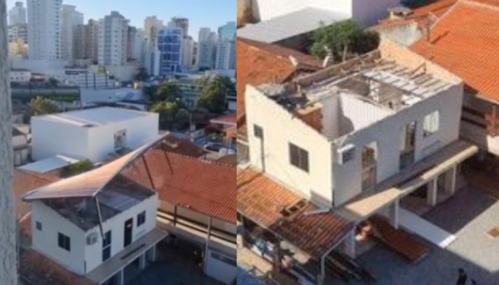Ventos causados por ciclone Extratropical arrancam telhados de casas no Sul do Brasil; veja vídeo