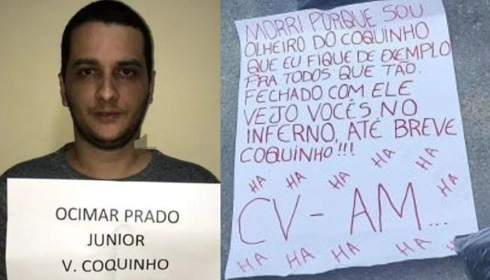 Saiba quem é vulgo “Coquinho”, traficante citado no bilhete Infern4l do CV