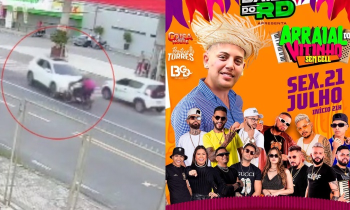 Sextou: Vitinho Cell ignora que atropelou motoqueiro e realiza festa de Arraial com Open Bar em Manaus; veja vídeo