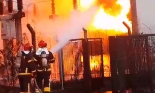 Explosão causou incêndio que destruiu subestação de energia do Shopping Ponta Negra; veja o vídeo