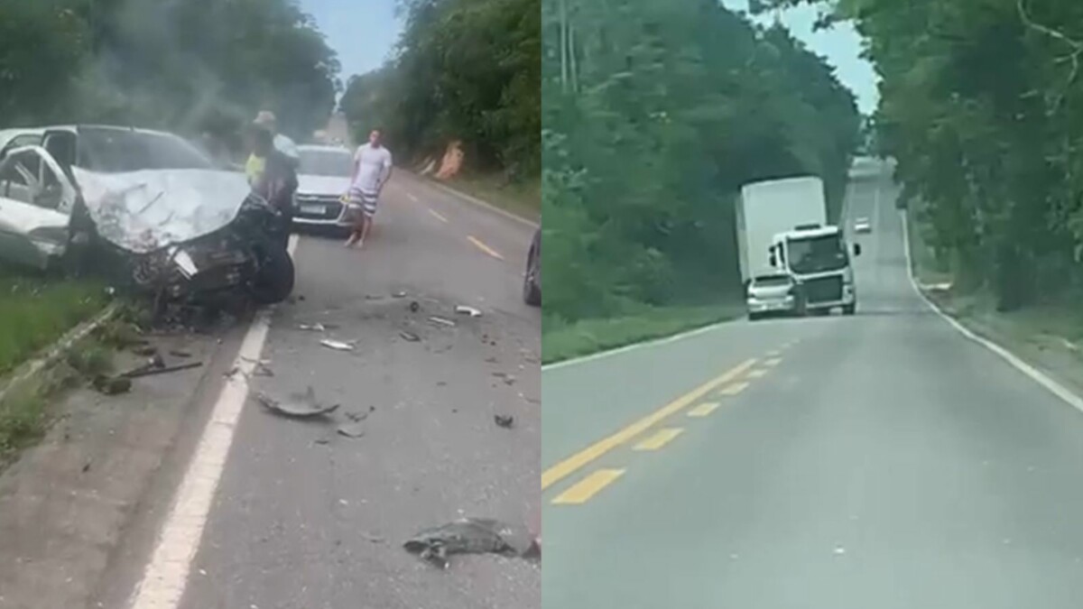 Motorista ‘bebaço’ invade contramão e bate em caminhão na BR-174; veja vídeo