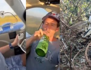 Antes de tragédia, pecuarista se filmou bebendo enquanto ensinava o filho a pilotar avião; veja vídeo