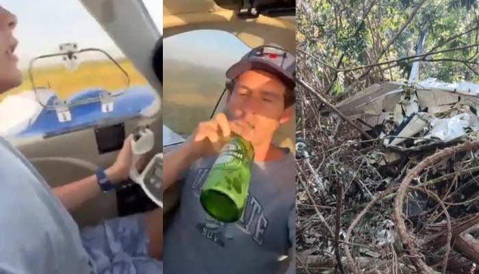 Antes de tragédia, pecuarista se filmou bebendo enquanto ensinava o filho a pilotar avião; veja vídeo