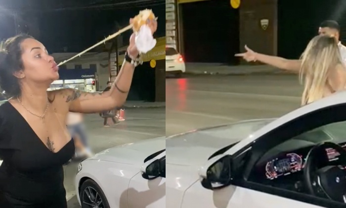 Amigas ‘barbiezinhas’ protagonizam UFC na saída de boate por causa de lindo moreno; veja vídeo