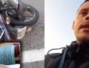 Tragédia: motoqueiro é degol4d0 por linha de cerol e ag0niza até a m0rte na frente do amigo; veja vídeo