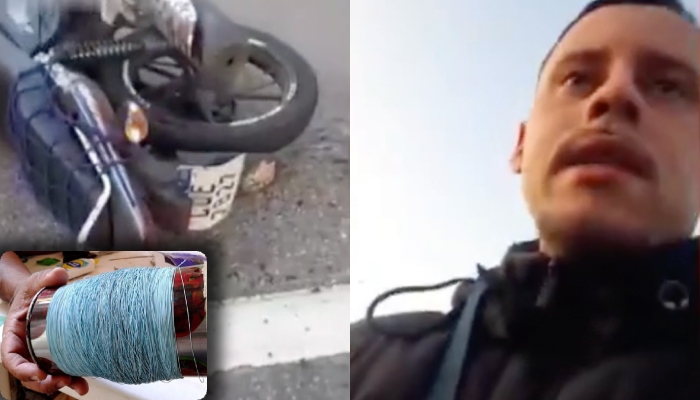 Tragédia: motoqueiro é degol4d0 por linha de cerol e ag0niza até a m0rte na frente do amigo; veja vídeo