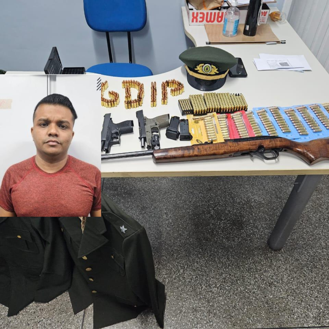 Homem é preso ao se passar por capitão do exército e intimidar ex-chefe com arma de fogo; veja vídeo