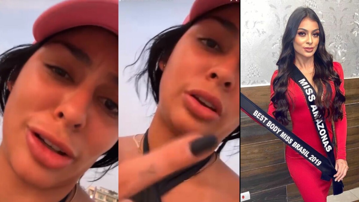 Visivelmente transtornada, Miss Amazonas Juliana Malveira ameaça dar um tiro na cara de rival; veja video