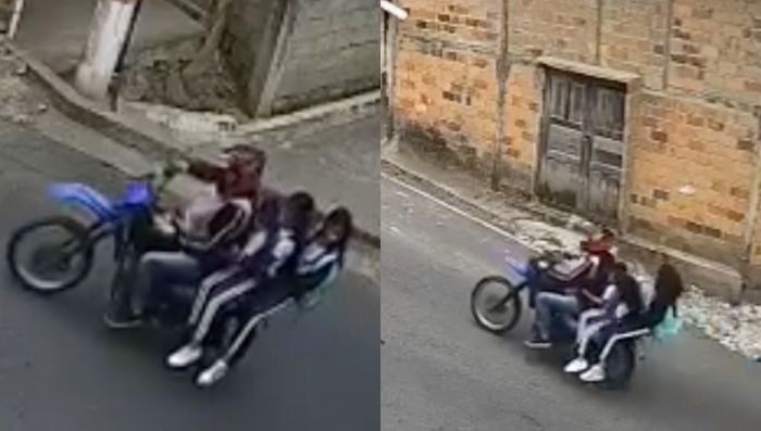 Irresponsabilidade extrema: o pior acontece após piloto levar três crianças na moto para escola; veja vídeo