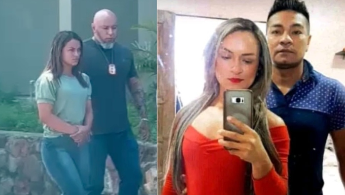 URGENTE: Ana Julia, esposa do ass4ssino da jovem Débora, chega presa na Delegacia Geral