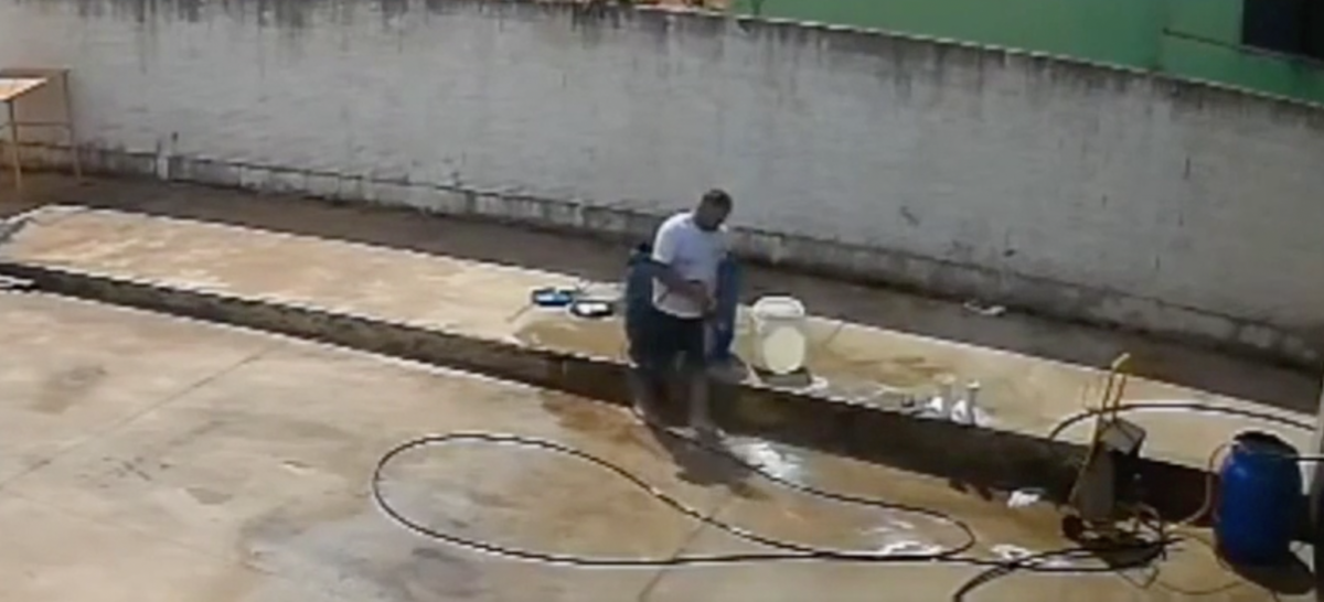 Tragédia: vídeo mostra momento que homem m0rre ao receber choque e criança assiste desesperada; veja