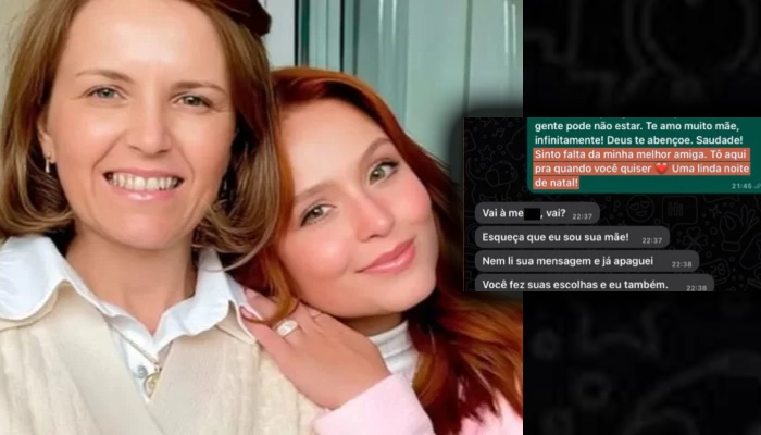 Mãe de Larissa Manoela xinga a filha em mensagem no Natal