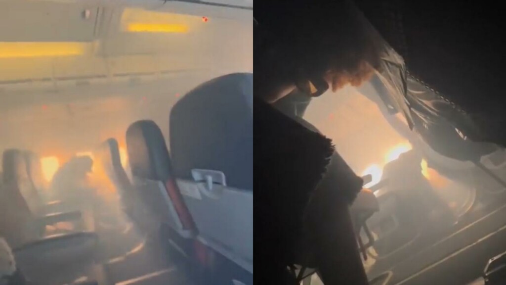 Avião da Gol deixa passageiros em pânico com fumaceira; veja o vídeo