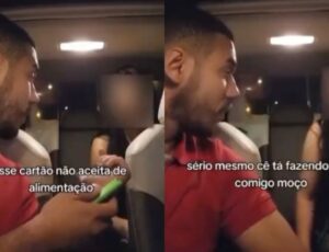 'Cara de Pau': mulher tenta pagar corrida com cartão de alimentação e briga com motorista; veja vídeo