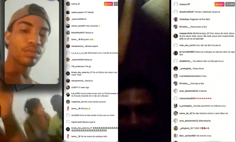 URGENTE: Traficantes fazem famílias reféns e transmitem ao vivo; veja video