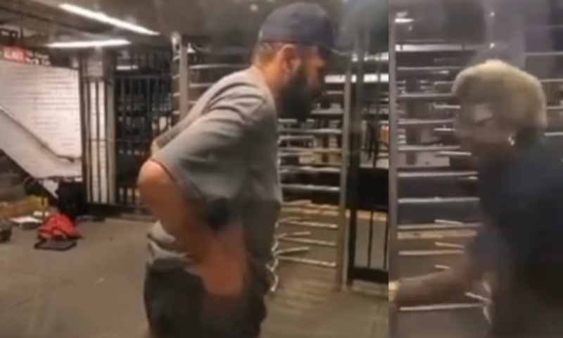 ‘Valentão drogado’ comete grande covardia contra id0sa no metrô; veja vídeo