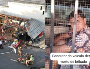 "Morto bêbado": motorista destrói parada e ônibus no bairro Nova Cidade; veja vídeo