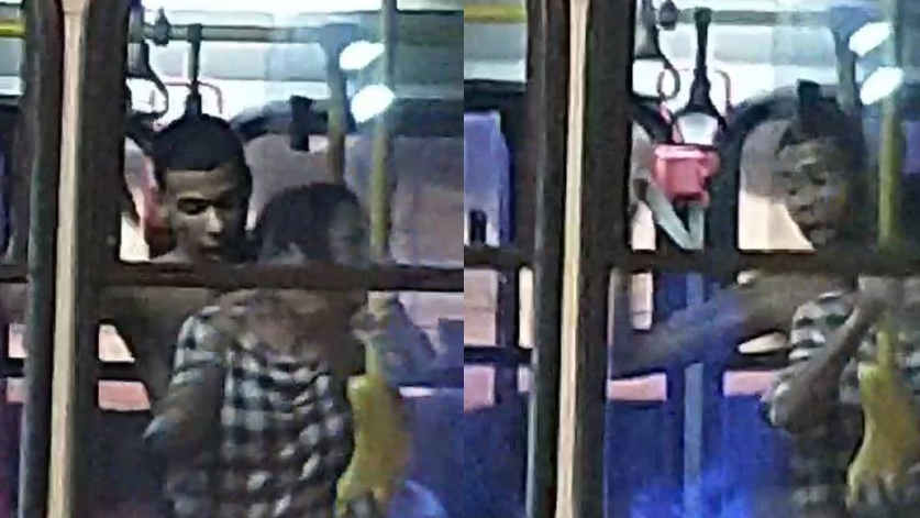 Homem assalta ônibus, esf4queia passageiro e faz mulher de refém; veja vídeo